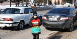 Школьники вышли сегодня на проезжую часть в центре Биробиджана Марина Померанцева