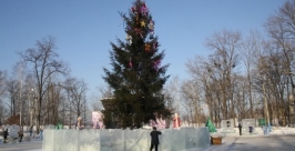 Строительство ледового городка продолжается в ПКО Биробиджана Владимир Иващенко