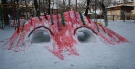 Городок Смешариков построили под окнами детского сада №39 в Биробиджане Владимир Иващенко