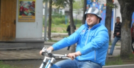 Обладатель самого оригинального велосипеда Наталья Мурье
