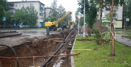 Под проливным дождем в Биробиджане меняют технический водовод ТЭЦ ИА ЕАОmedia