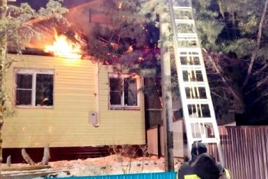 Пожар в доме МЧС ЕАО