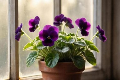 1 таблетка в апреле - фиалку хоть в музей: цветет и днем, и ночью Создано с помощью ИИ