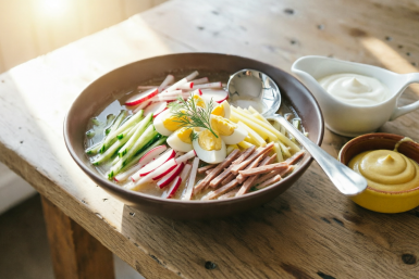 Не квас и не кефир: 3 неожиданные заправки для окрошки – вкус яркий, свежий и насыщенный