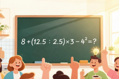 Этот пример заставит вас потеть: 8+(12,5÷2,5)×3–4²=? — только 1 из 10 даёт верный ответ