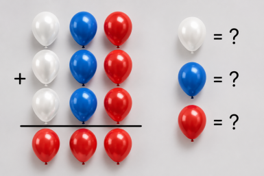 IQ-тест: какие цифры должны стоять на месте цветных шаров?