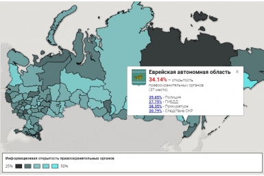 Сайты правоохранительных органов ЕАО заняли 37 место в рейтинге открытости от &quotИнфометра&quot скриншот страницы в Интернете