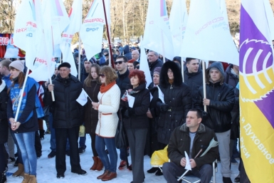 Митинг-концерт солидарности с Крымом прошел в Биробиджане Владимир Иващенко