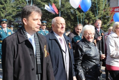 Шествием и митингом отметили День Победы в Биробиджане Иващенко Владимир, ИА EAOmedia