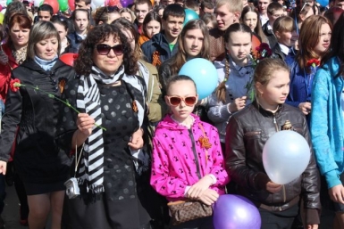 Шествием и митингом отметили День Победы в Биробиджане Иващенко Владимир, ИА EAOmedia