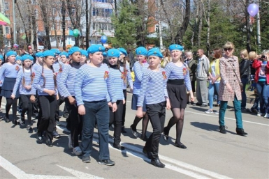 Костюмированный плац-парад в Биробиджане посвятили Дню Победы Иващенко Владимир, ИА EAOmedia
