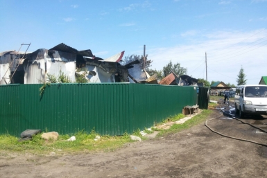 На месте пожара Пресс-служба ГУ МЧС России по ЕАО
