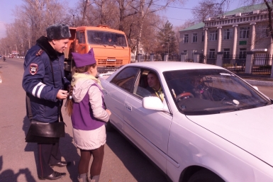 Акция в селе Ленинское  областная ГИБДД