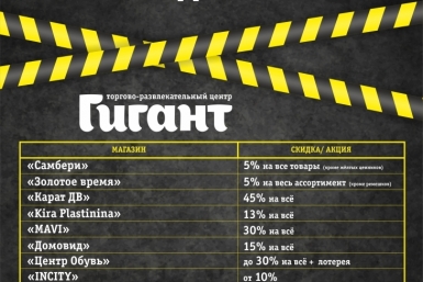 Неприлично низкими ценами отметил свой день рождения &quotГигант&quot ИА EAOmedia