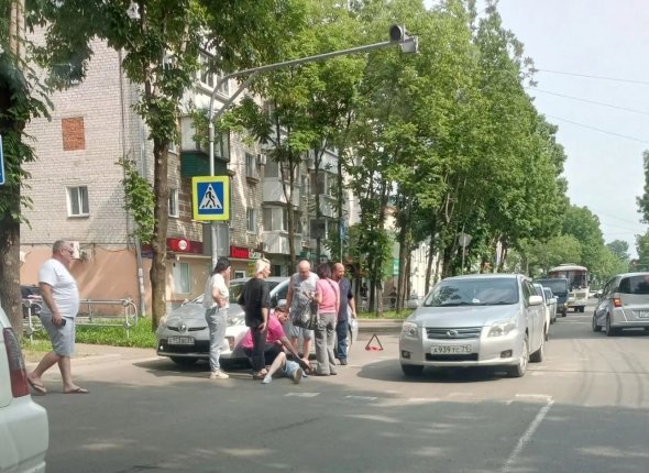 Женщину сбили на "зебре" в центре Биробиджана