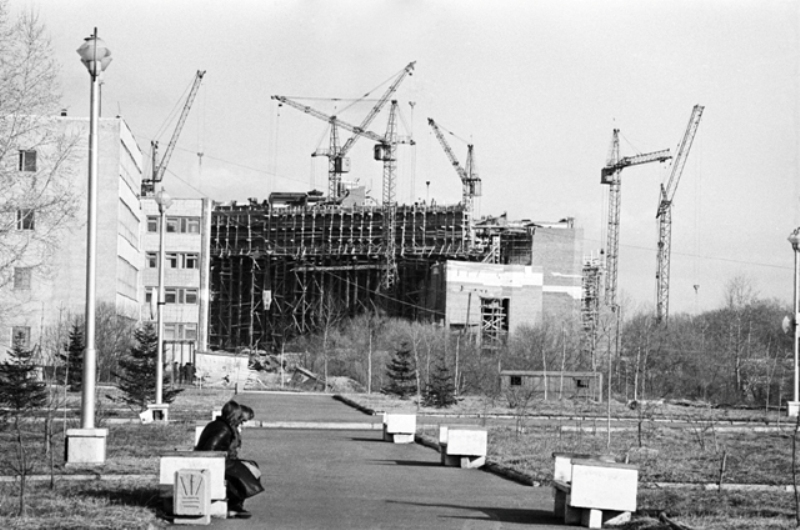 Строительство Биробиджанской областной филармонии, 1984 год