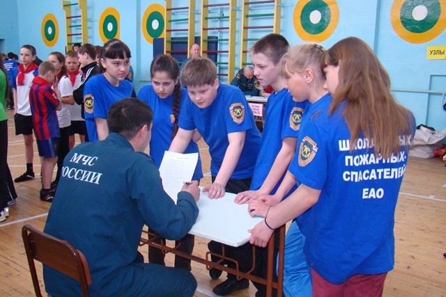 Соревнования юных спасателей