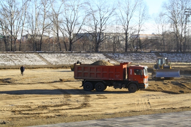 Первое в ЕАО большое искусственное футбольное поле начали строить в Биробиджане