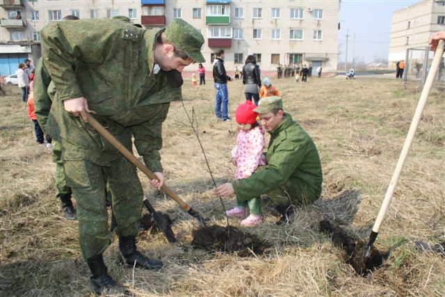 Сквер Офицеров заложен в Биробиджане