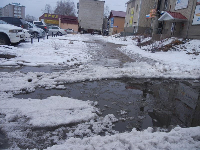 Аномальная погода в Биробиджане, Фото с места события собственное