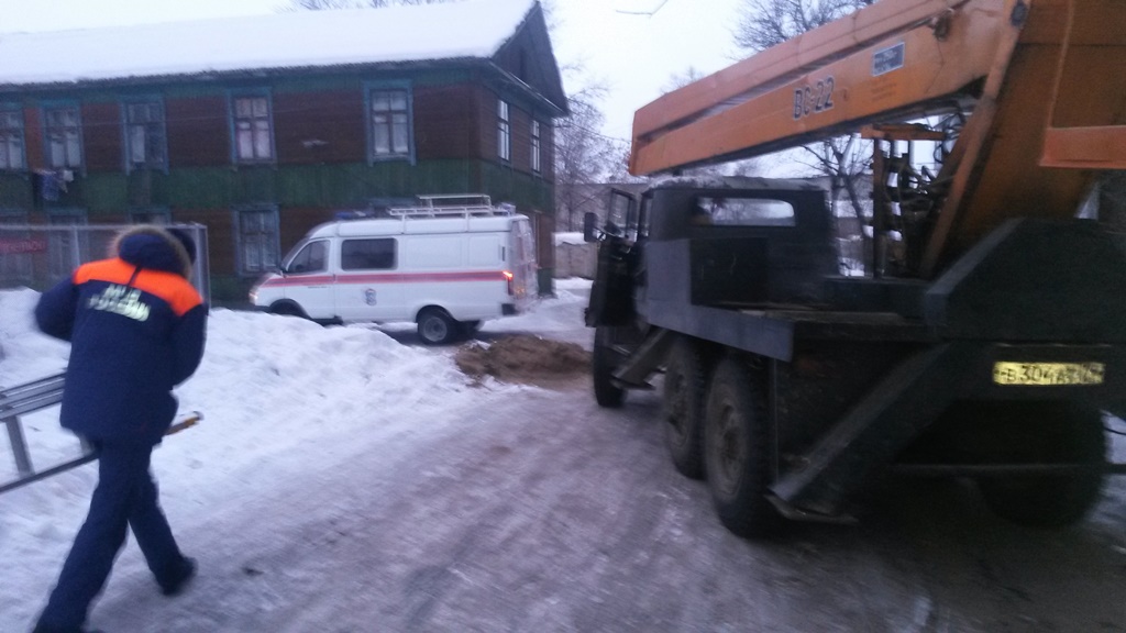 Попытки спасателей снять кота с дерева не увенчались успехом, Фото с места события из других источников