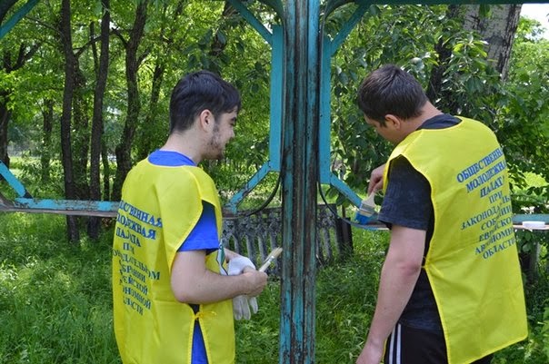 Активисты ОМП при парламенте ЕАО облагородили спортинвентарь на стадионе ДСМ в Биробиджане, Фото с места события из других источников