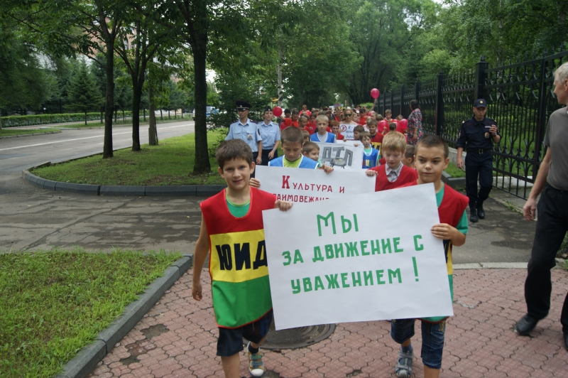 Уличное шествие под девизом "Мы за культуру поведения на дороге!" объединило 250 ребят, Фото с места события из других источников