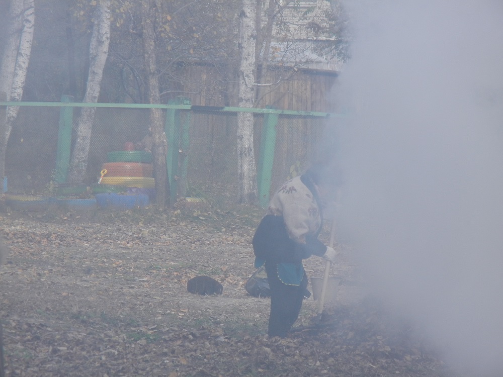 16-й детсад Биробиджана - детей душили дымом, Фото с места события собственное