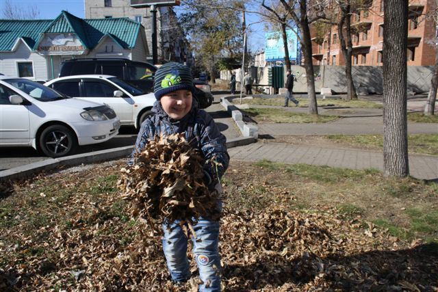 Маленькие помощники, Фото с места события собственное