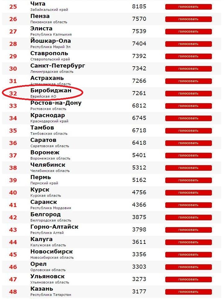 Биробиджан сдал две позиции в онлайн-рейтинге Город России, Фото с места события собственное
