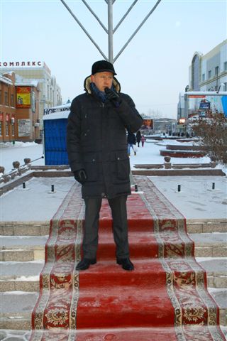 Мэр Биробиджана Андрей Пархоменко, Фото с места события собственное