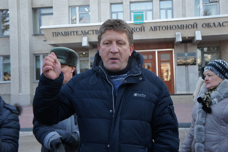 Иван Проходцев на митинге , Фото с места события собственное