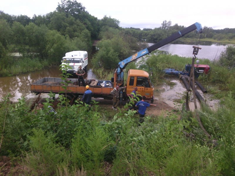 Воду продолжают откачивать с подтопленных участков в Смидовичском районе ЕАО