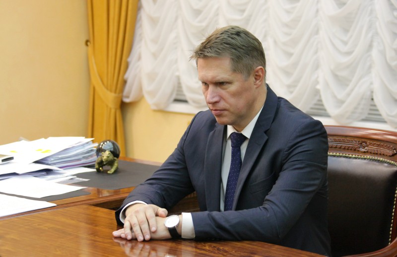 Встреча Михаила Мурашко с губернатором ЕАО Александром Левинталем