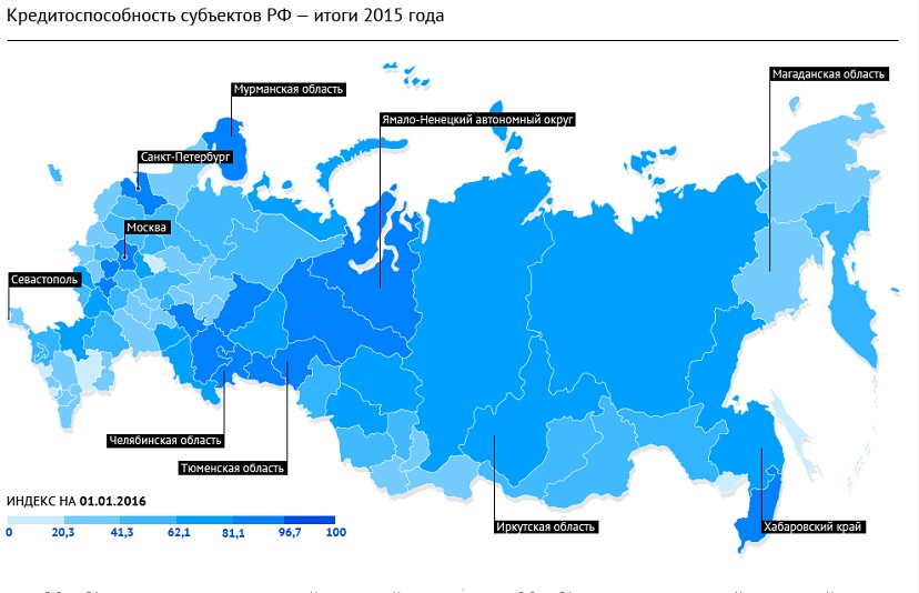 Кредитоспособность субъектов РФ по итогам 2015 года http://riarating.ru