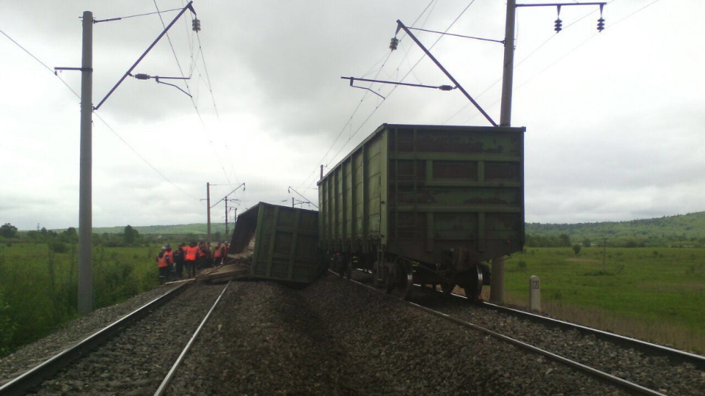 Сход вагонов в Облученском районе ЕАО