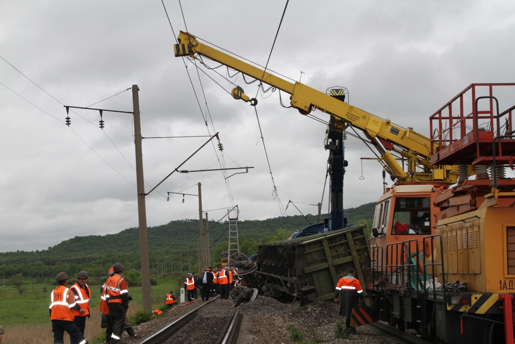 Сход вагонов в Облученском районе ЕАО