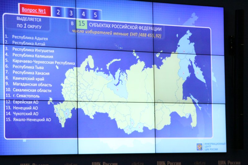 ЦИК подготовил новую &quotнарезку&quot округов по выборам депутатов Госдумы Сайт ЦИК РФ
