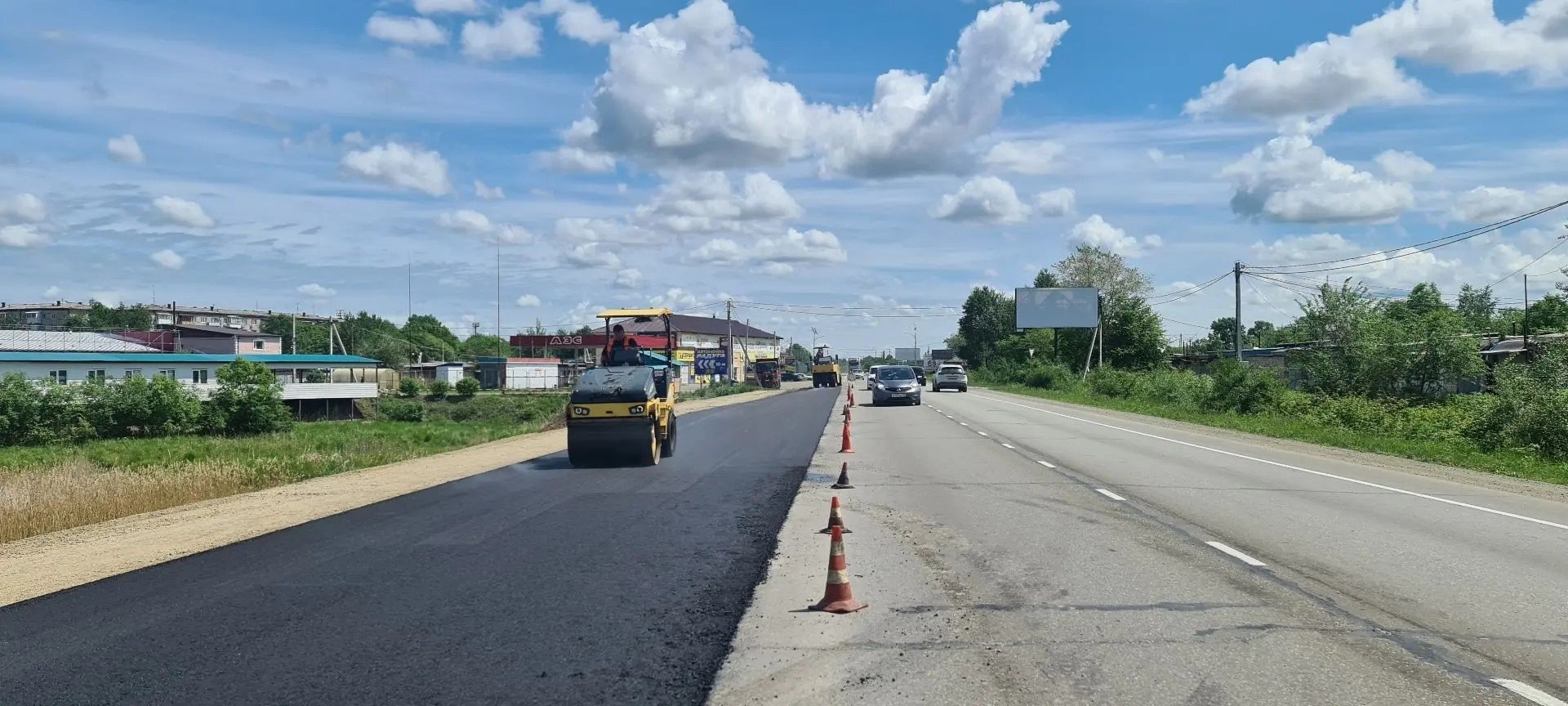 В Биробиджане продолжается строительство автодороги по ул. Фиры Кофман